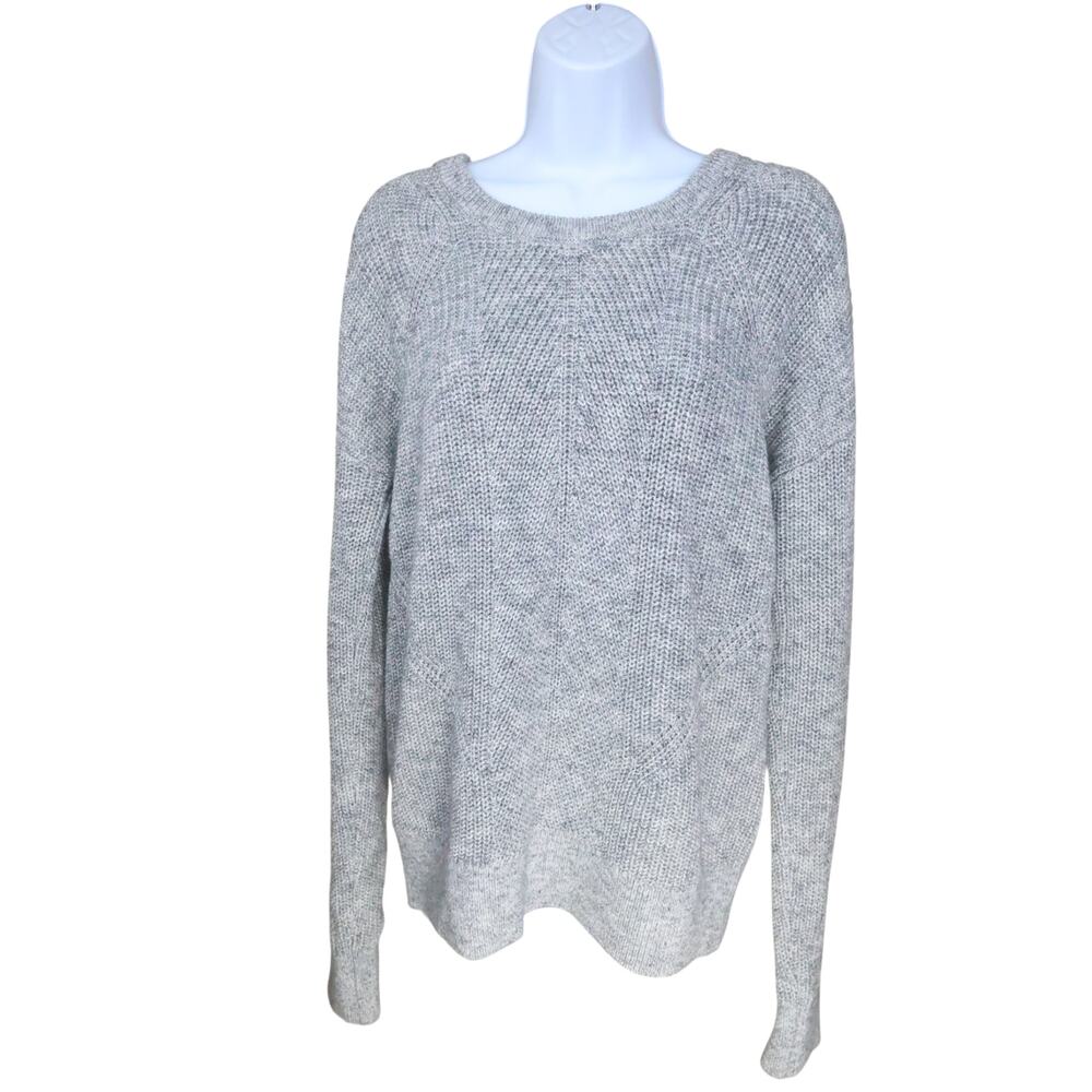 GAP Tall Gray Knit Sweater Large Cotton